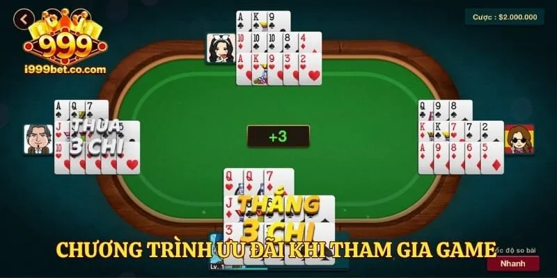 Chương trình ưu đãi khi tham gia game bài mậu binh