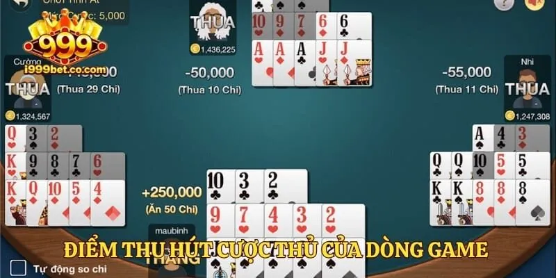 Điểm thu hút cược thủ của dòng game bài mậu binh