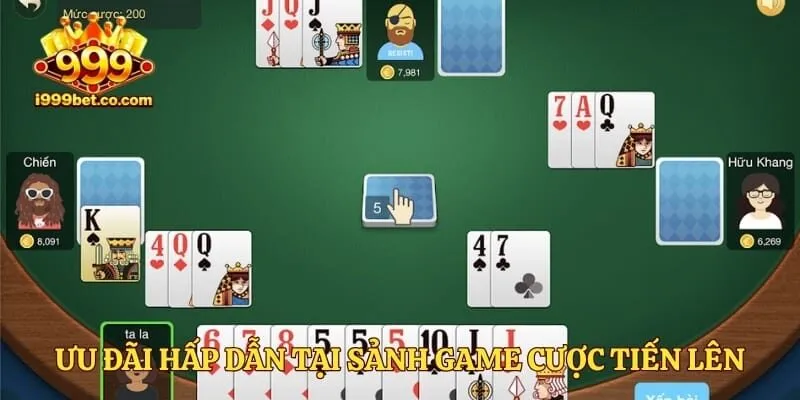 Ưu đãi hấp dẫn tại sảnh game cược tiến lên hiện nay